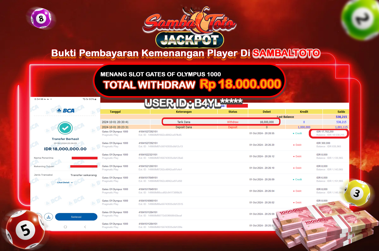 Bukti JP ( 01 Oktober 2024 ) Lunas Rp 18.000.000,-