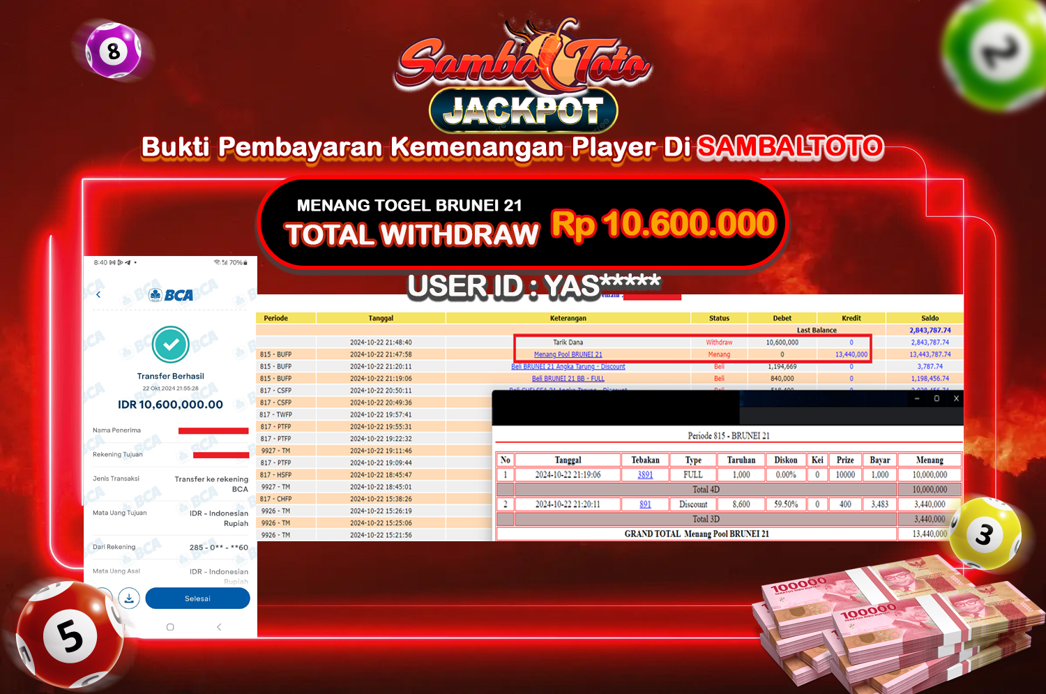 Bukti JP ( 22 Oktober 2024 ) Lunas Rp 10.600.000,-