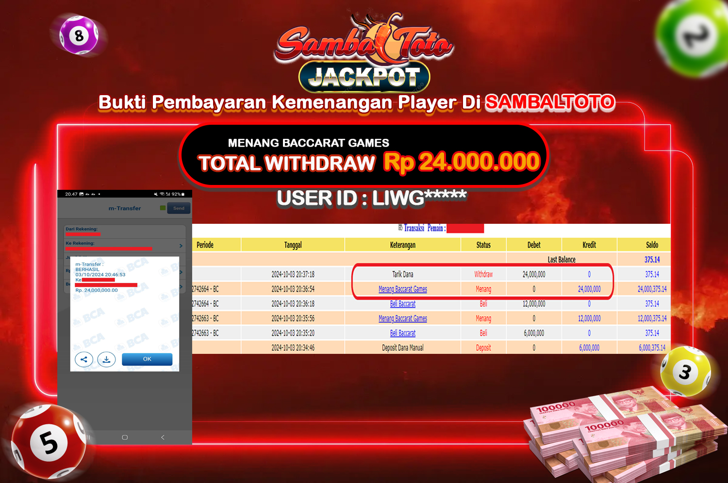 Bukti JP ( 03 Oktober 2024 ) Lunas Rp 24.000.000,-