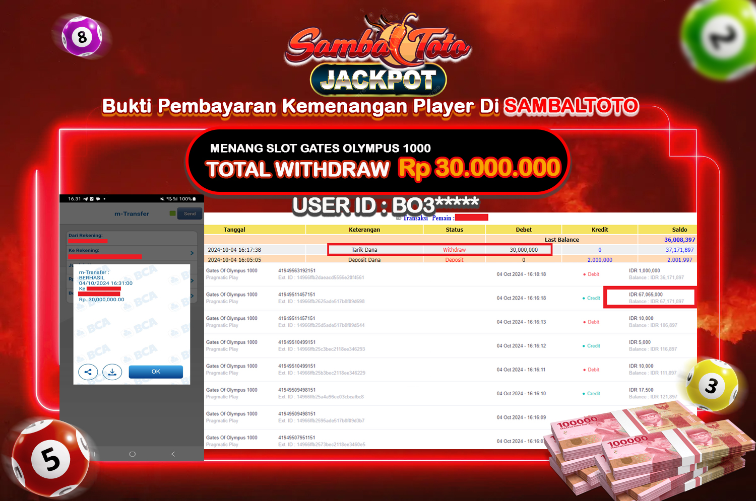 Bukti JP ( 04 Oktober 2024 ) Lunas Rp 30.000.000,-