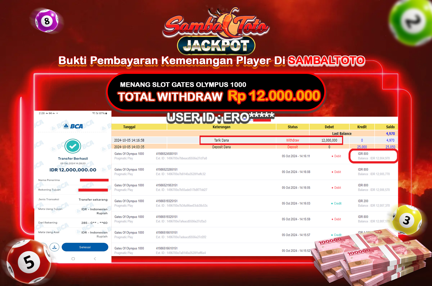 Bukti JP ( 05 Oktober 2024 ) Lunas Rp 12.000.000,-