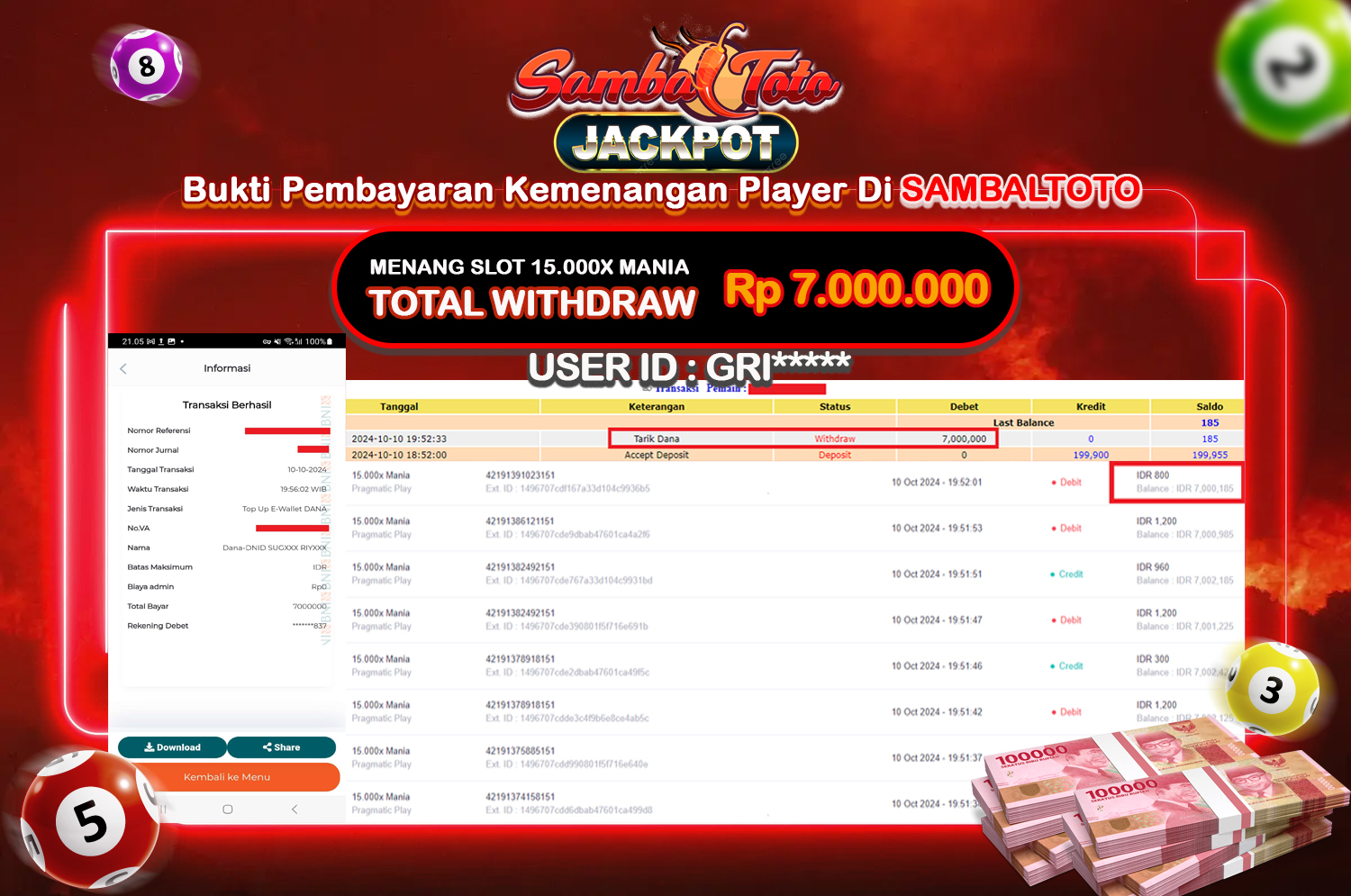 Bukti JP ( 10 Oktober 2024 ) Lunas Rp 7.000.000,-