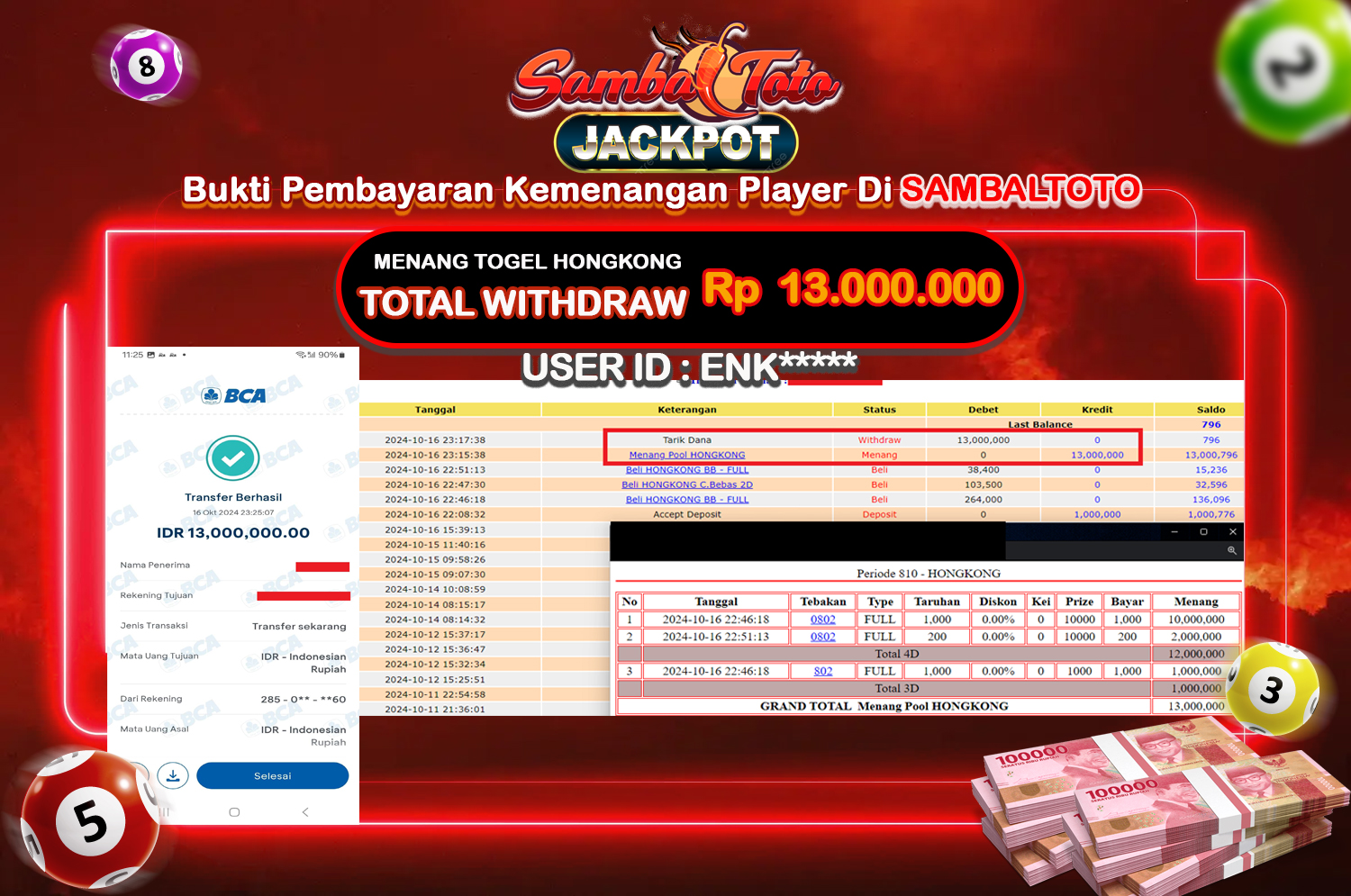 Bukti JP ( 16 Oktober 2024 ) Lunas Rp 13.000.000,-