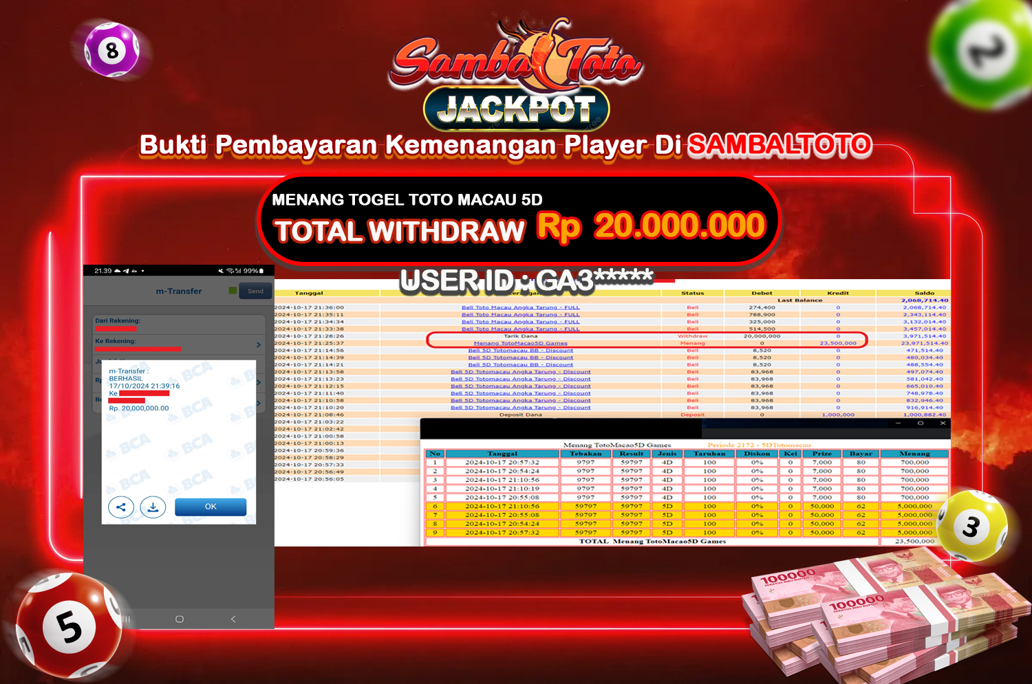 Bukti JP ( 17 Oktober 2024 ) Lunas Rp 20.000.000,-