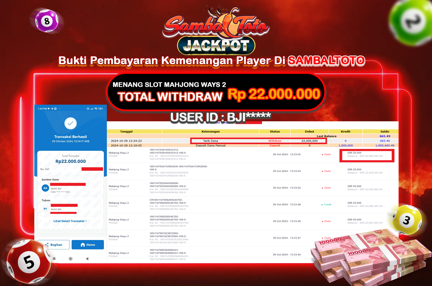 Bukti JP ( 29 Oktober 2024 ) Lunas Rp 22.000.000,-